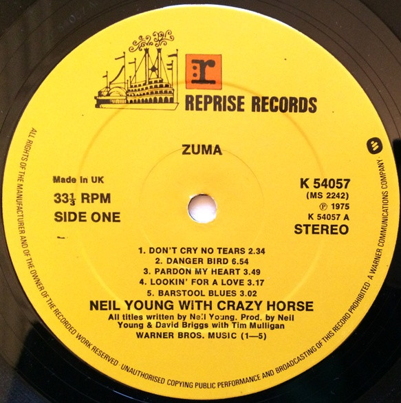 Neil Young With Crazy Horse - Zuma | Reprise Records (K 54057) - 3 Neil Young With Crazy Horse - Zuma | Reprise Records (K 54057) - 3