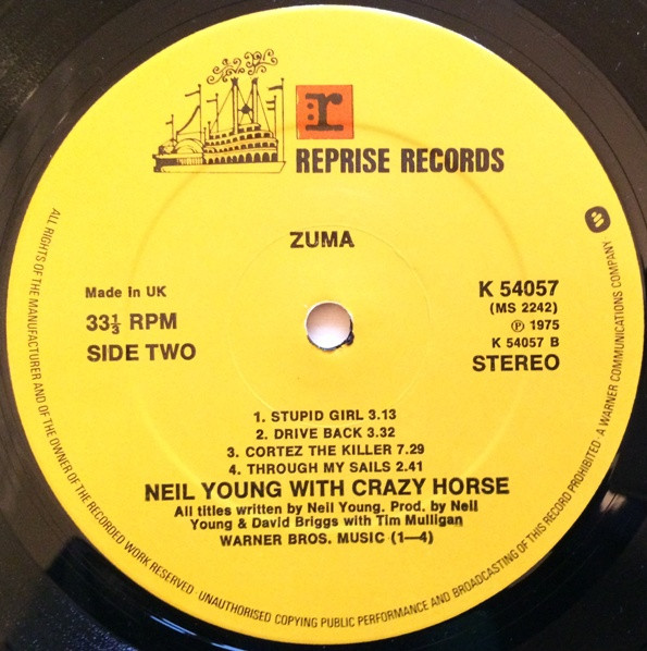 Neil Young With Crazy Horse - Zuma | Reprise Records (K 54057) - 4 Neil Young With Crazy Horse - Zuma | Reprise Records (K 54057) - 4