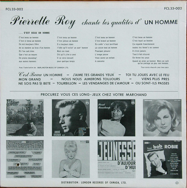 Pierrette Roy - Chante... | France-Canada (FCL 33-002) - 2 Pierrette Roy - Chante... | France-Canada (FCL 33-002) - 2