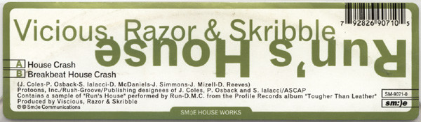 Vicious, Razor & Skribble - Run's House | Sm:)e Communications (SM-9071-0)