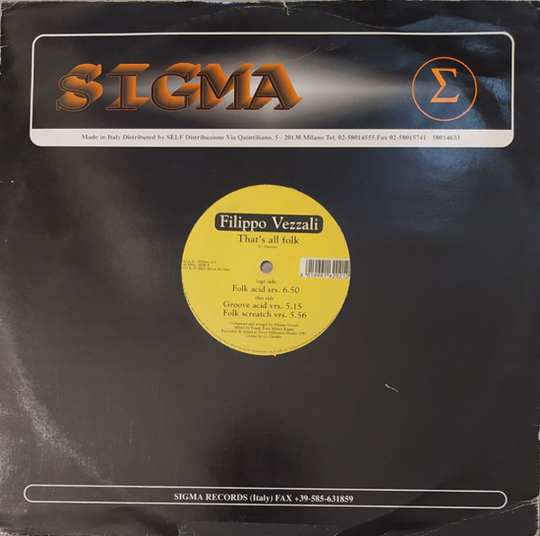Filippo Vezzali - That's All Folk | Sigma Records (Sigma 015) - 3 Filippo Vezzali - That's All Folk | Sigma Records (Sigma 015) - 3