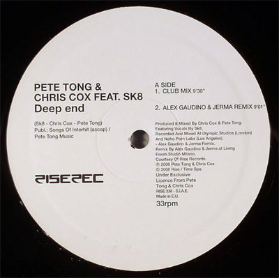Pete Tong & Chris Cox - Deep End | Rise (RISE 338) - main Pete Tong & Chris Cox - Deep End | Rise (RISE 338) - main