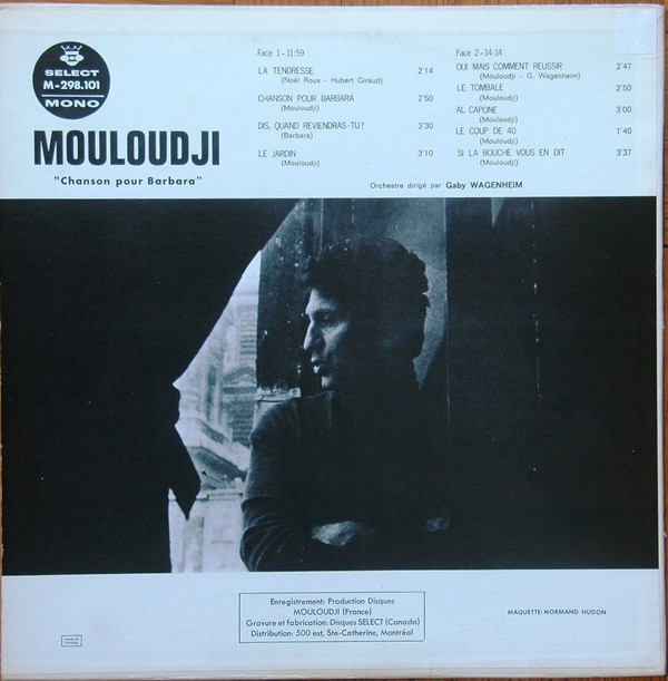Mouloudji - Chanson Pour Barbara | Select (M-298.101) - 2