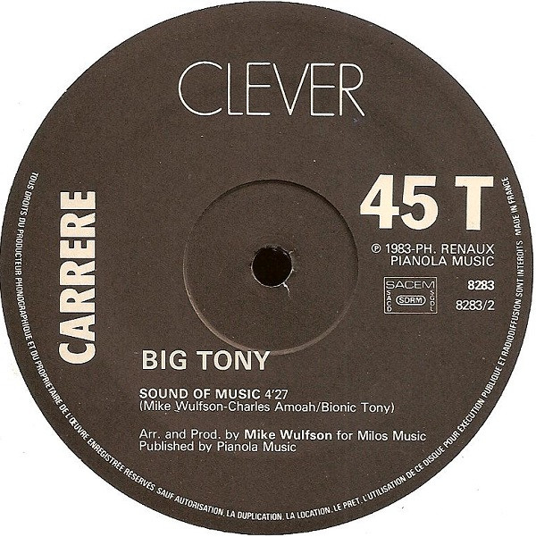 Big Tony - Bubble Up | Carrere (8283) - 4