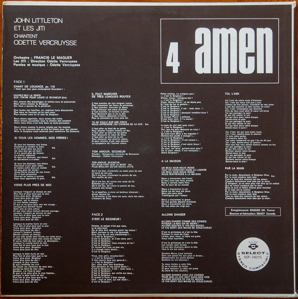 John Littleton Et Les Jiti - Amen No.4 | Select (SSP-24215) - 2 John Littleton Et Les Jiti - Amen No.4 | Select (SSP-24215) - 2