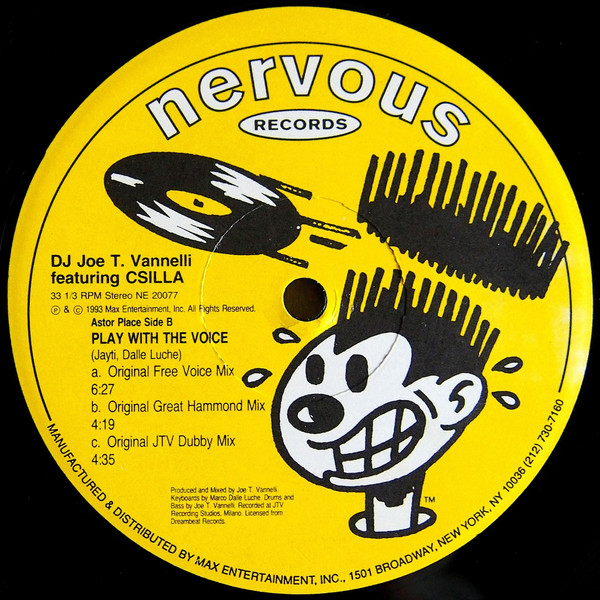 Joe T. Vannelli Featuring Csilla - Play With The Voice | Nervous Records (NE 20077) - 2 Joe T. Vannelli Featuring Csilla - Play With The Voice | Nervous Records (NE 20077) - 2