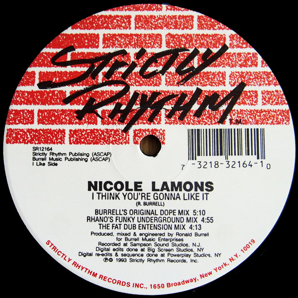 Nicole Lamons - I Think You're Gonna Like It | Strictly Rhythm (SR12164) - main Nicole Lamons - I Think You're Gonna Like It | Strictly Rhythm (SR12164) - main