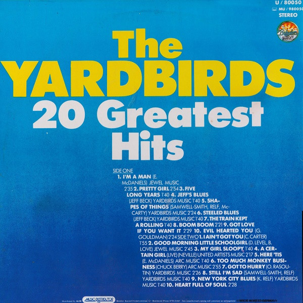The Yardbirds - 20 Greatest Hits | Babylon Budget (U 80 050) - 2