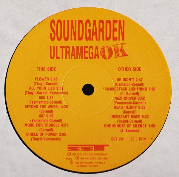 Soundgarden - Ultramega OK | SST Records (SST 201) - 3
