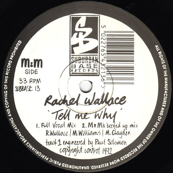 Rachel Wallace - Tell Me Why | Suburban Base Records (SUBBASE 13) - 3