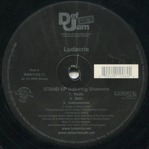 Ludacris - Stand Up / P-Poppin' | Def Jam South (B0001183-11) - 3 Ludacris - Stand Up / P-Poppin' | Def Jam South (B0001183-11) - 3