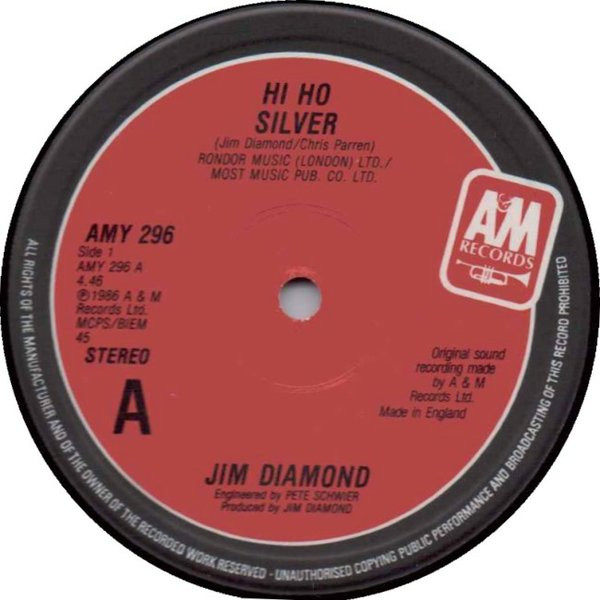 Jim Diamond - Hi Ho Silver | A&M Records (AMY 296) - 3 Jim Diamond - Hi Ho Silver | A&M Records (AMY 296) - 3