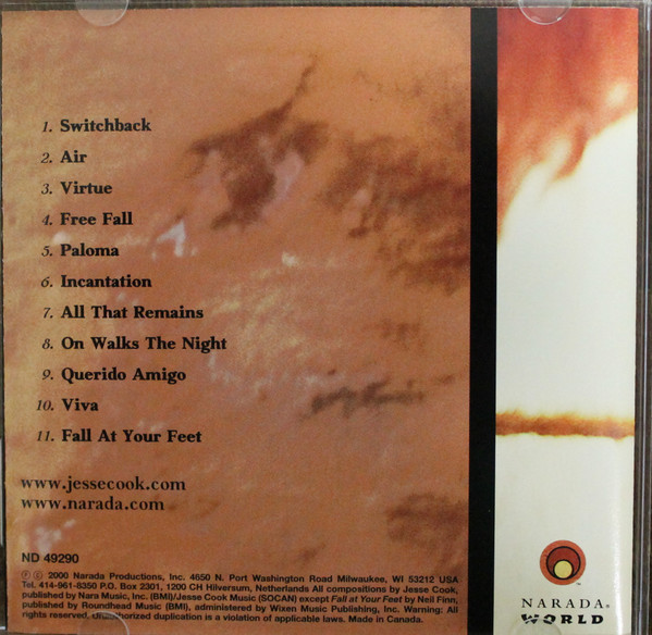 Jesse Cook - Free Fall | Narada World (ND 49290) - 4 Jesse Cook - Free Fall | Narada World (ND 49290) - 4
