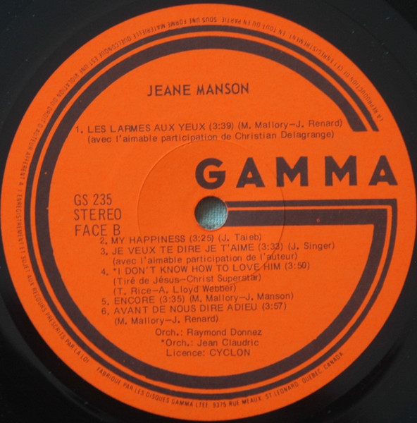 Jeane Manson - Jeane Manson | Gamma (Gs 235) - 4 Jeane Manson - Jeane Manson | Gamma (Gs 235) - 4