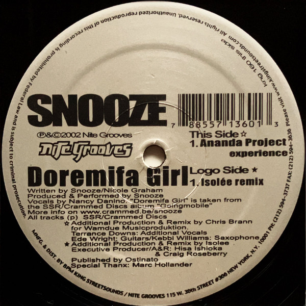 Snooze - Doremifa Girl | Nite Grooves (KNG160) - 2