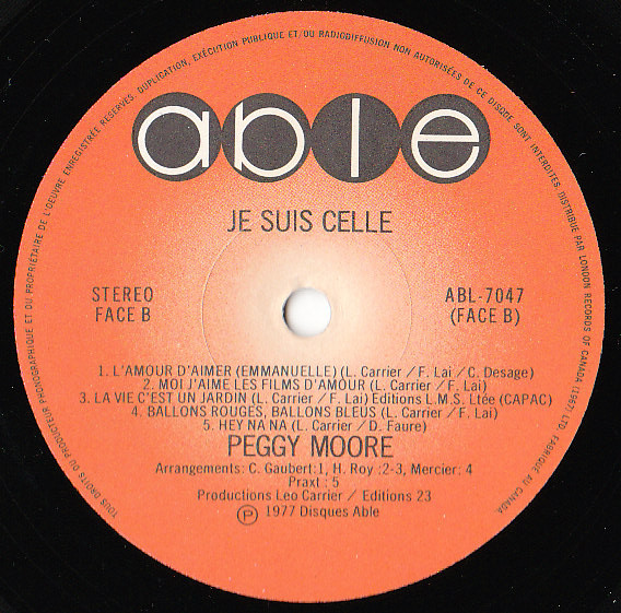 Peggy Moore - Je Suis Celle... | Able (ABL.7047) - 4 Peggy Moore - Je Suis Celle... | Able (ABL.7047) - 4