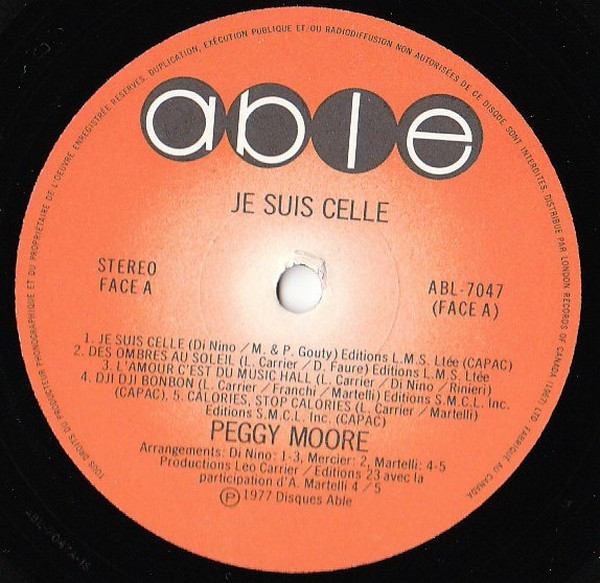 Peggy Moore - Je Suis Celle... | Able (ABL.7047) - 3 Peggy Moore - Je Suis Celle... | Able (ABL.7047) - 3