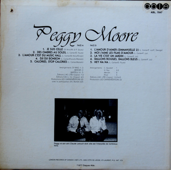 Peggy Moore - Je Suis Celle... | Able (ABL.7047) - 2 Peggy Moore - Je Suis Celle... | Able (ABL.7047) - 2