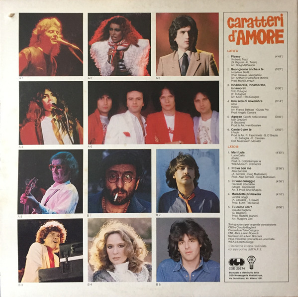Various - Caratteri D'Amore | CGD (CGD 20274) - 3