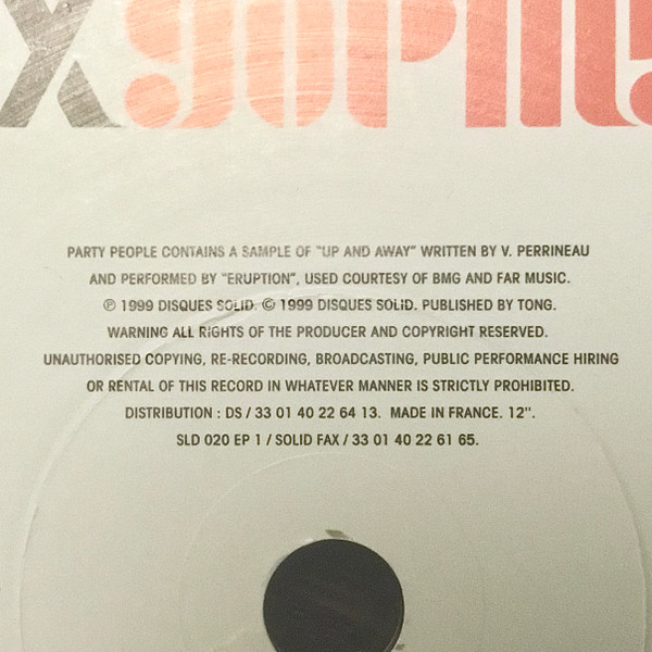 Alex Gopher - Party People Vol. 1 | Disques Solid (SLD 020 EP1) - 5 Alex Gopher - Party People Vol. 1 | Disques Solid (SLD 020 EP1) - 5
