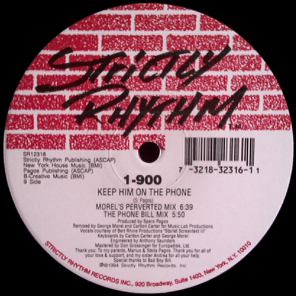 1-900 - Keep Him On The Phone | Strictly Rhythm (SR12316) - 2 1-900 - Keep Him On The Phone | Strictly Rhythm (SR12316) - 2