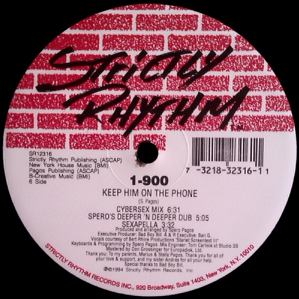 1-900 - Keep Him On The Phone | Strictly Rhythm (SR12316)