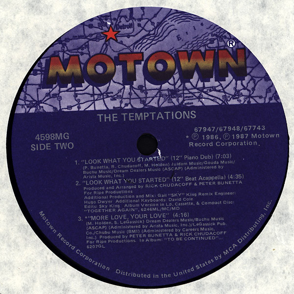 The Temptations - Look What You Started | Motown (4598MG) - 3