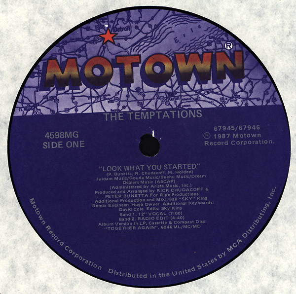 The Temptations - Look What You Started | Motown (4598MG) - 2