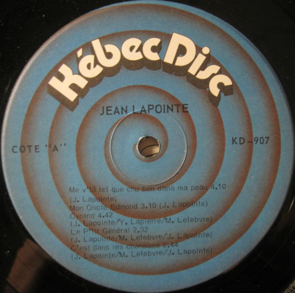 Jean Lapointe - Démaquillé | Kébec-Disc (KD-907) - 3 Jean Lapointe - Démaquillé | Kébec-Disc (KD-907) - 3