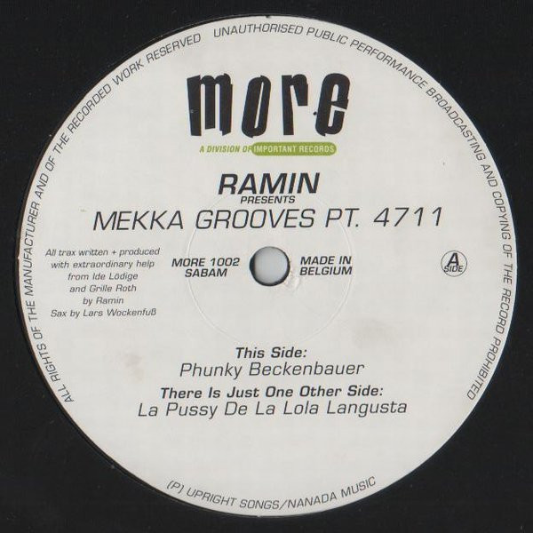 Ramin - Mekka Grooves Pt. 4711 | More (MORE 1002)
