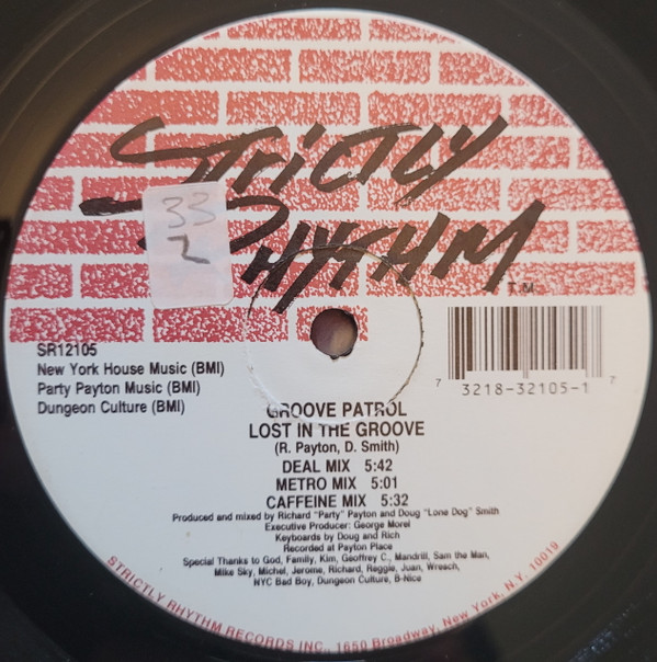 Groove Patrol - Lost In The Groove / I Can Feel It | Strictly Rhythm (SR12105) - main