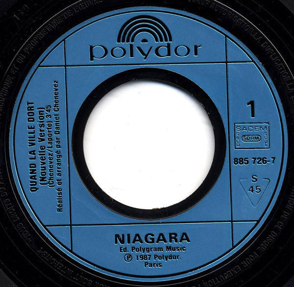 Niagara - Quand La Ville Dort | Polydor (885 726-7) - 3