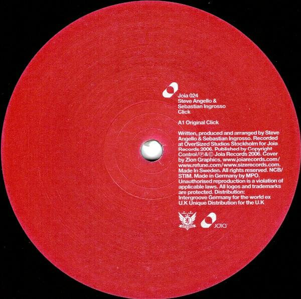 Steve Angello & Sebastian Ingrosso - Click | Joia Records (JOIA 024) - 3