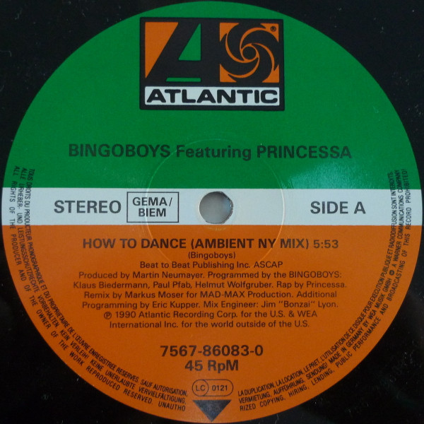 Bingoboys  &  Princessa - How To Dance | Atlantic (7567-86083-0) - 3