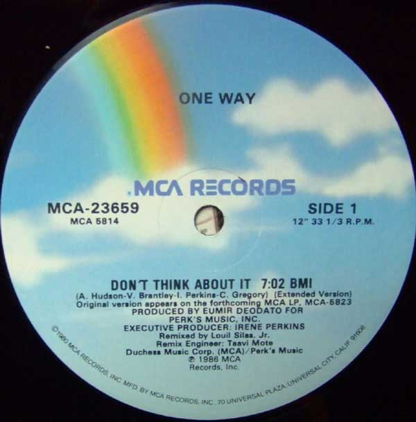 One Way - Don't Think About It | MCA Records (MCA-23659) - 3
