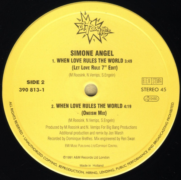 Simone Angel - When Love Rules The World | Atomic Records (WNRT 813) - 4 Simone Angel - When Love Rules The World | Atomic Records (WNRT 813) - 4