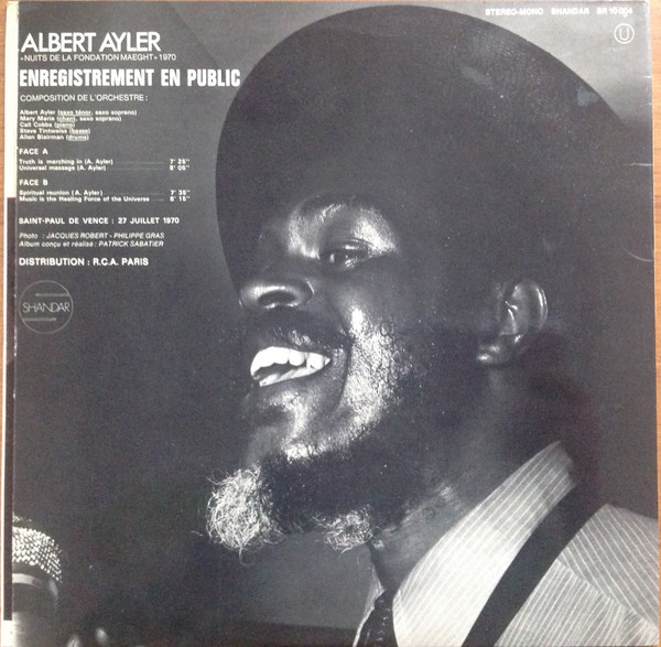 Albert Ayler - Nuits De La Fondation Maeght Volume 2 | Shandar (SR 10 004) - 2 Albert Ayler - Nuits De La Fondation Maeght Volume 2 | Shandar (SR 10 004) - 2