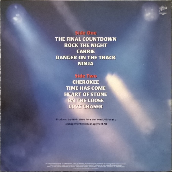 Europe - The Final Countdown | Epic (EPC 26808) - 2