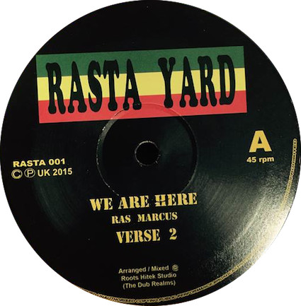 Ras Marcus / Ras Tuffy Irie , The Herbsman - We Are Here / Chalice Hard | Rasta Yard (RASTA001) - main Ras Marcus / Ras Tuffy Irie , The Herbsman - We Are Here / Chalice Hard | Rasta Yard (RASTA001) - main