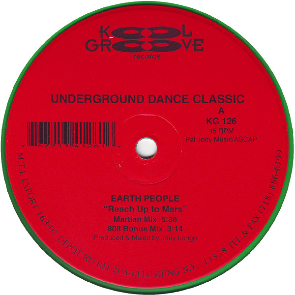 Earth People - Reach Up To Mars / Dance | Kool Groove Records (KG 126) - 2