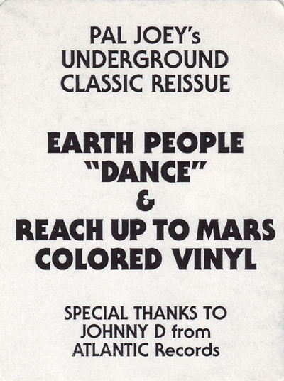 Earth People - Reach Up To Mars / Dance | Kool Groove Records (KG 126) - 4