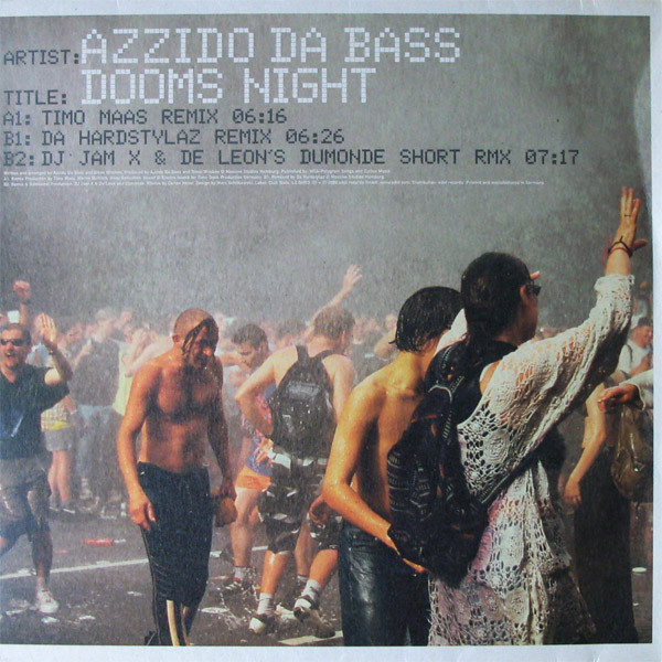 Azzido Da Bass - Dooms Night | Club Tools (0067280CLU)