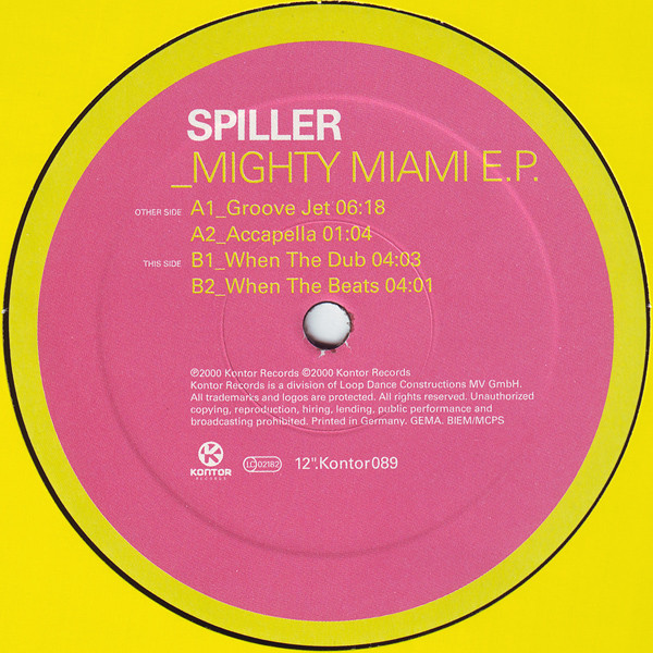 Spiller - _Mighty Miami E.P. | Kontor Records (K089) - 3