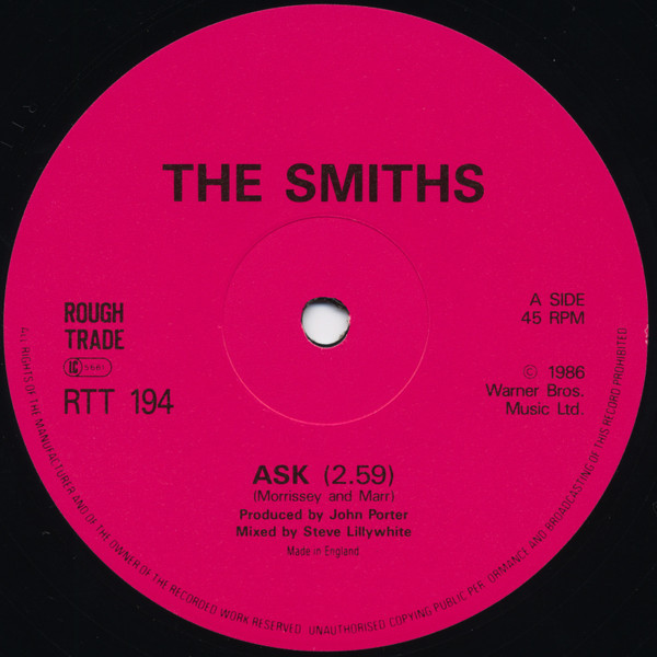 The Smiths - Ask | Rough Trade (RTT 194) - 3