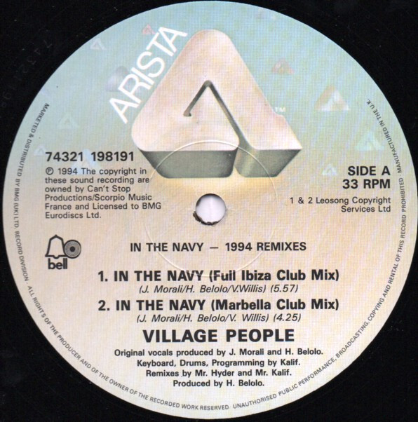 Village People - In The Navy (1994 Remixes) | Arista (74321 198191) - 3 Village People - In The Navy (1994 Remixes) | Arista (74321 198191) - 3