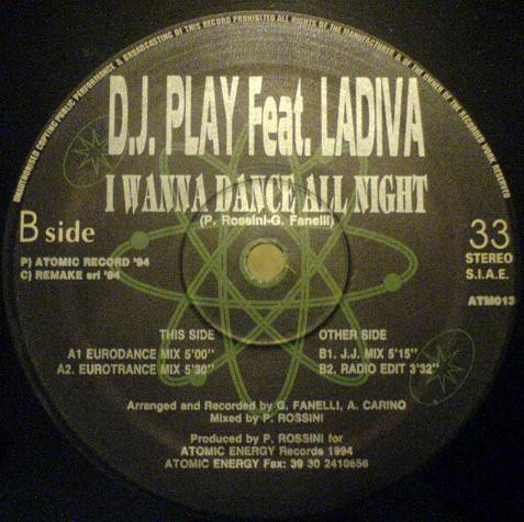 DJ Play Feat. Ladiva - I Wanna Dance All Night | Atomic Energy Records (ATM013)