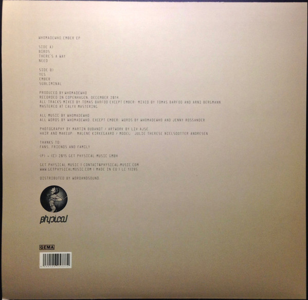 WhoMadeWho - Ember EP | Get Physical Music (GMP300V) - 2