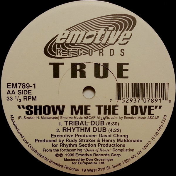 True - Show Me The Love (Part One) | Emotive Records (EM789-1) - 3