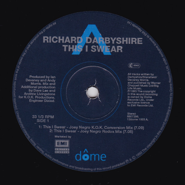 Richard Darbyshire - This I Swear | Dome Records (7243 8 80729 6 0) - 3 Richard Darbyshire - This I Swear | Dome Records (7243 8 80729 6 0) - 3