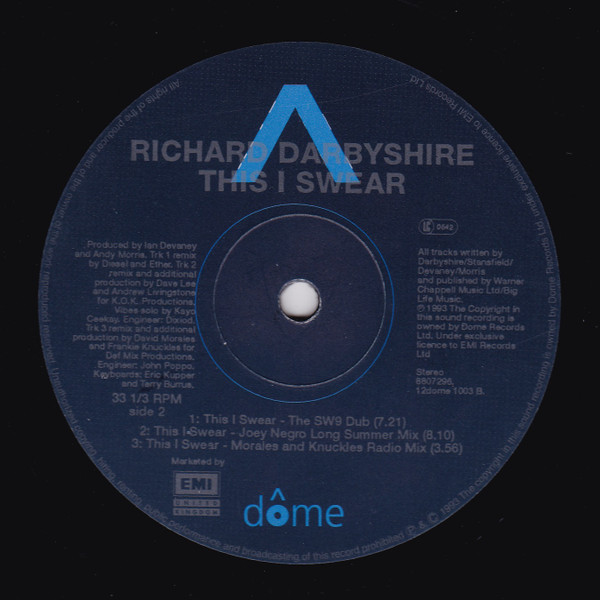 Richard Darbyshire - This I Swear | Dome Records (7243 8 80729 6 0) - 4 Richard Darbyshire - This I Swear | Dome Records (7243 8 80729 6 0) - 4